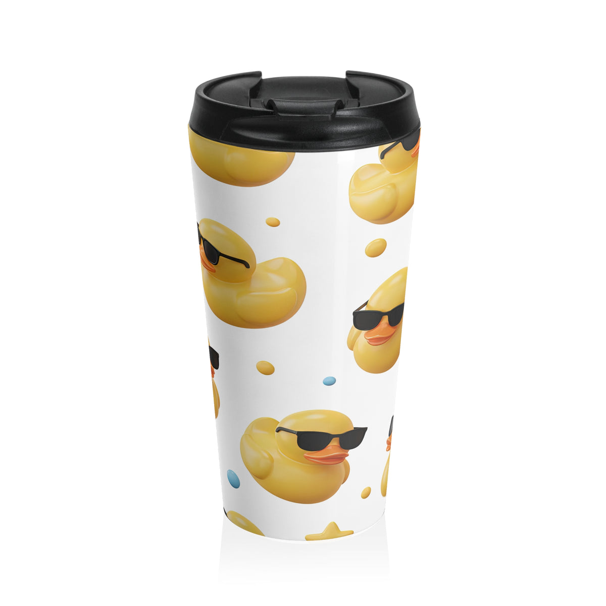 Too Cool to Quack Rubber Duck Stainless Steel Travel Mug