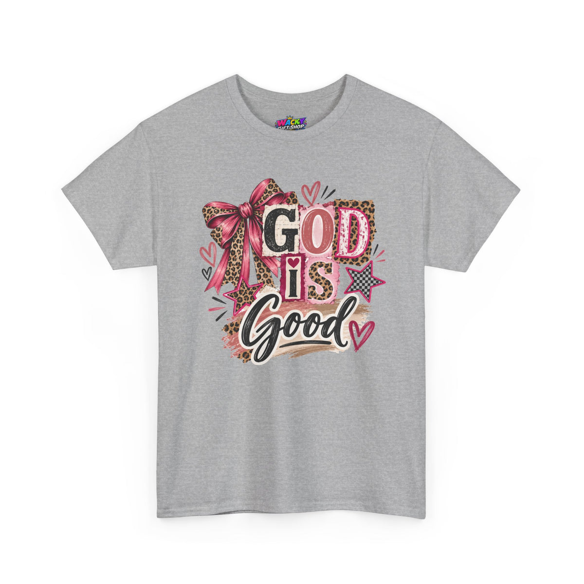 God Is Good Leopard Bow Christian T-Shirt