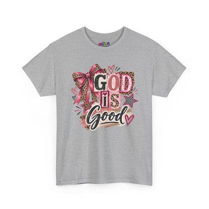 God Is Good Leopard Bow Christian T-Shirt