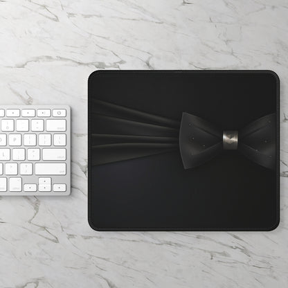 Elegant Black Bow Tie Mouse Pad