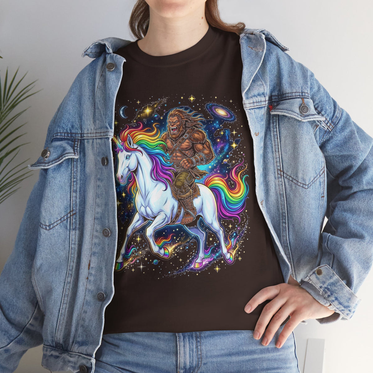 Bigfoot Riding a Unicorn T-Shirt