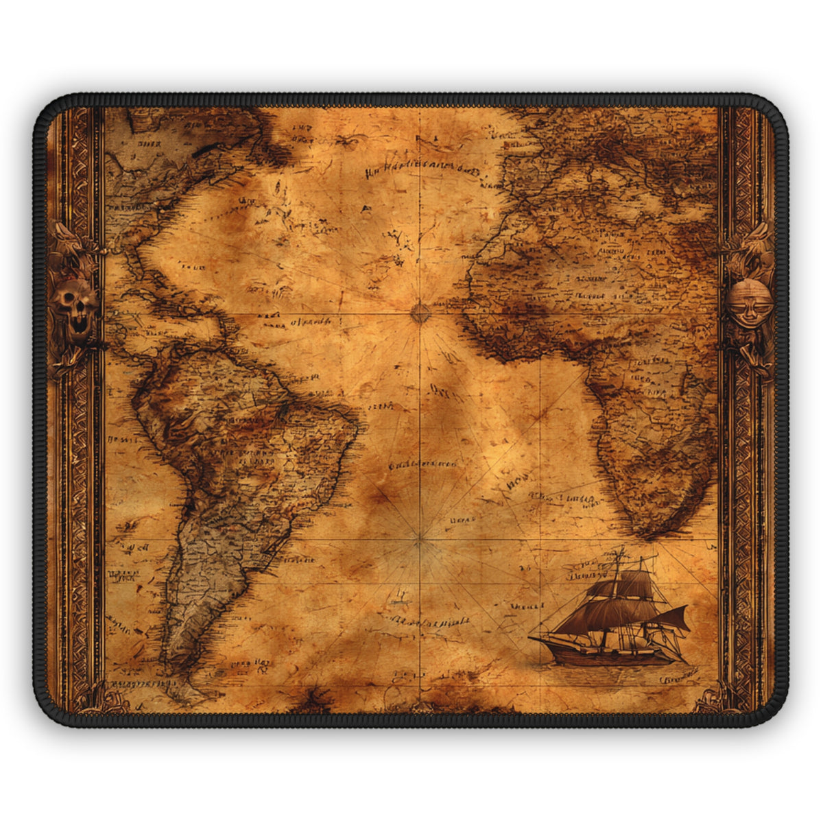 Vintage Explorer Map Mouse Pad