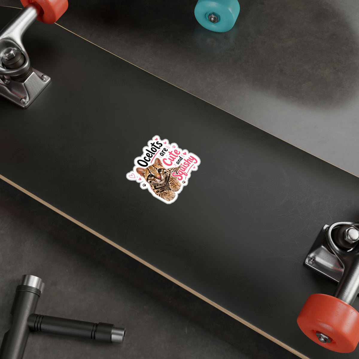 Ocelots Are Cute and Squishy Kiss-Cut Vinyl Sticker