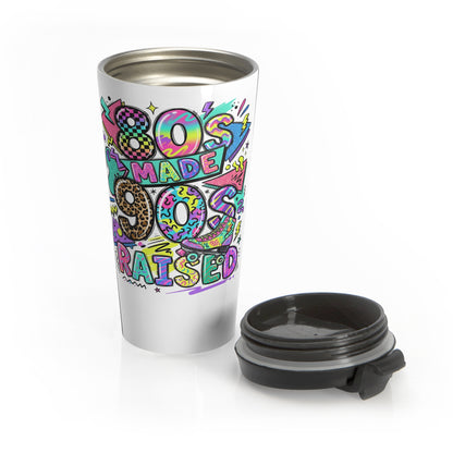 80s Made, 90s Raised Stainless Steel Travel Mug
