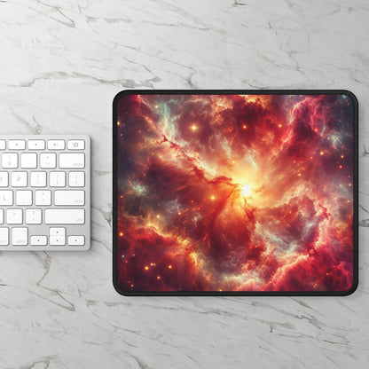 Crimson Supernova Burst Mouse Pad
