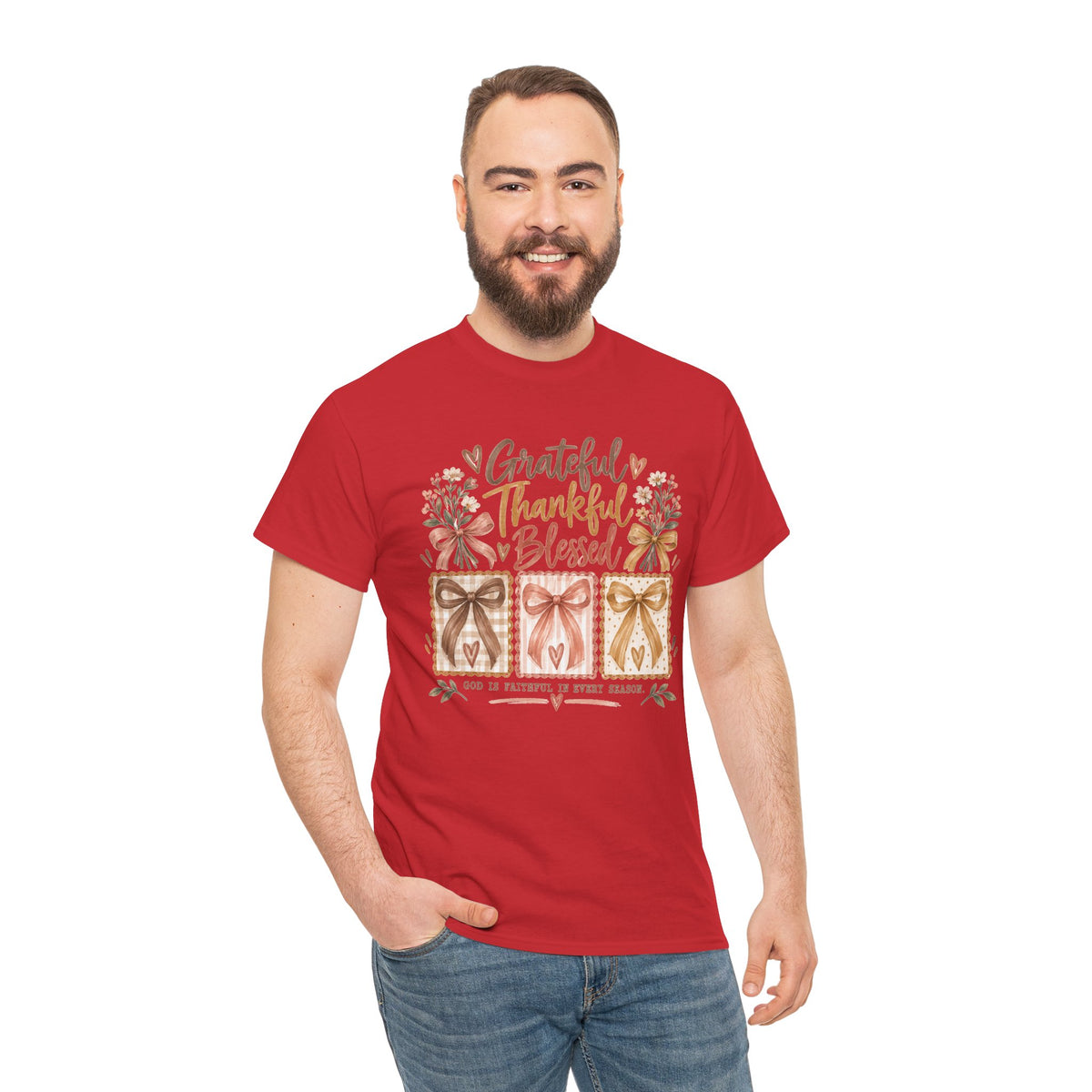 Grateful Thankful Blessed Christian T-Shirt