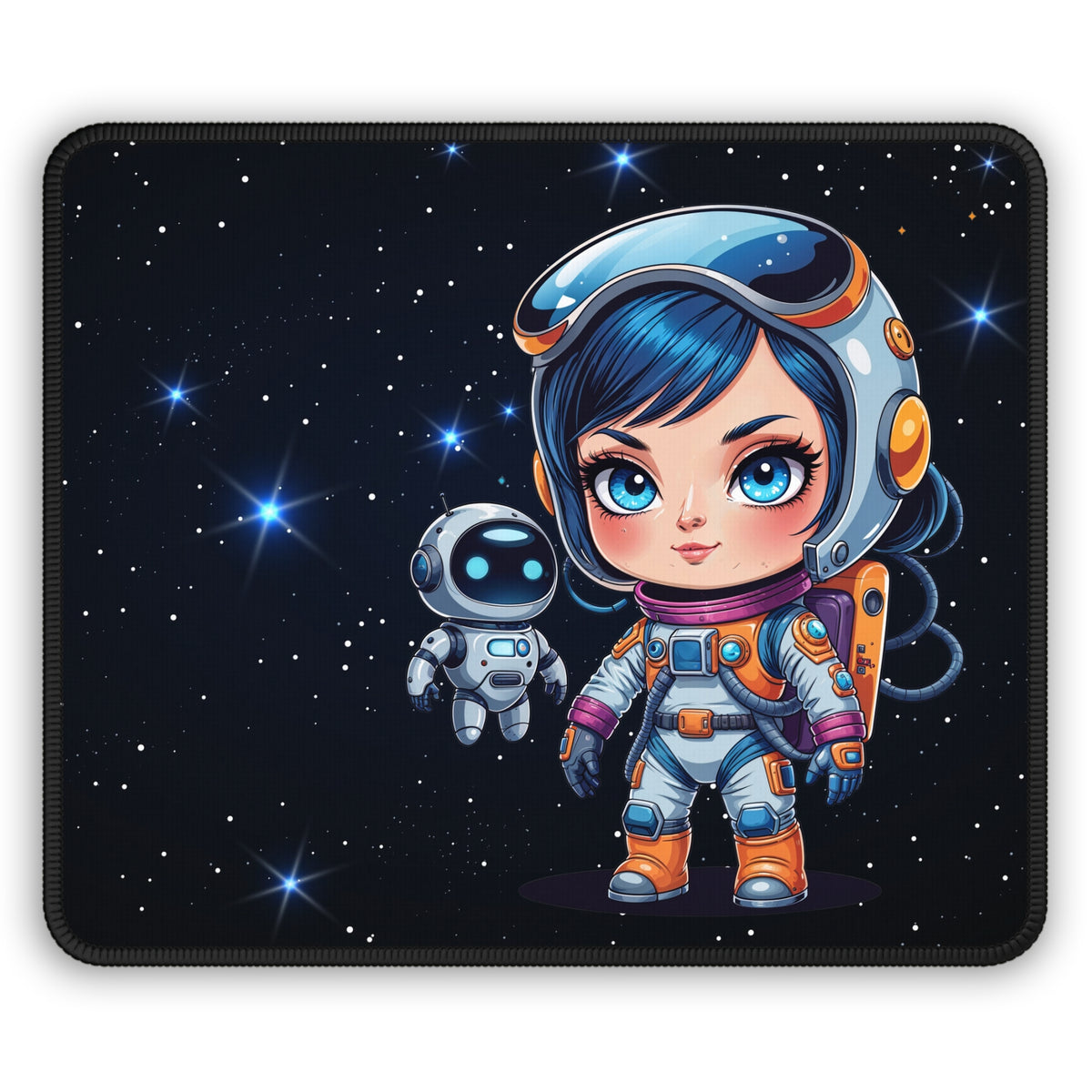 Cute Space Explorer Mouse Pad