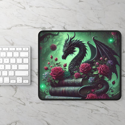 Enchanted Dragon Library Mouse Pad