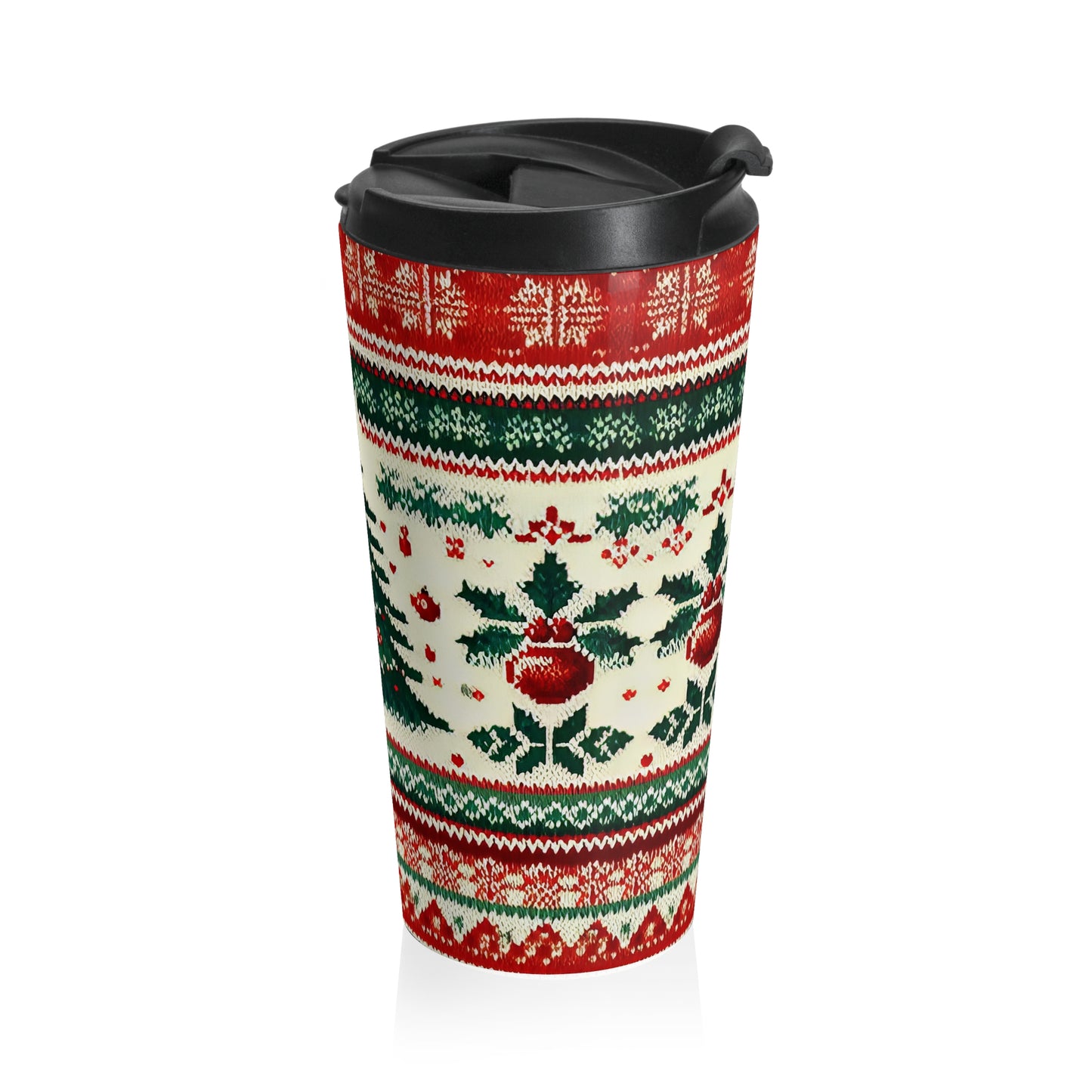 Cozy Christmas Knit Travel Mug