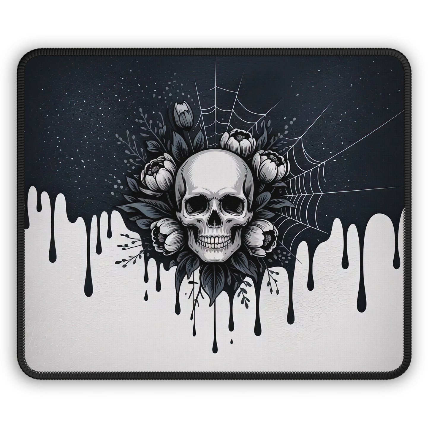 Gothic Skull & Spiderweb Mouse Pad