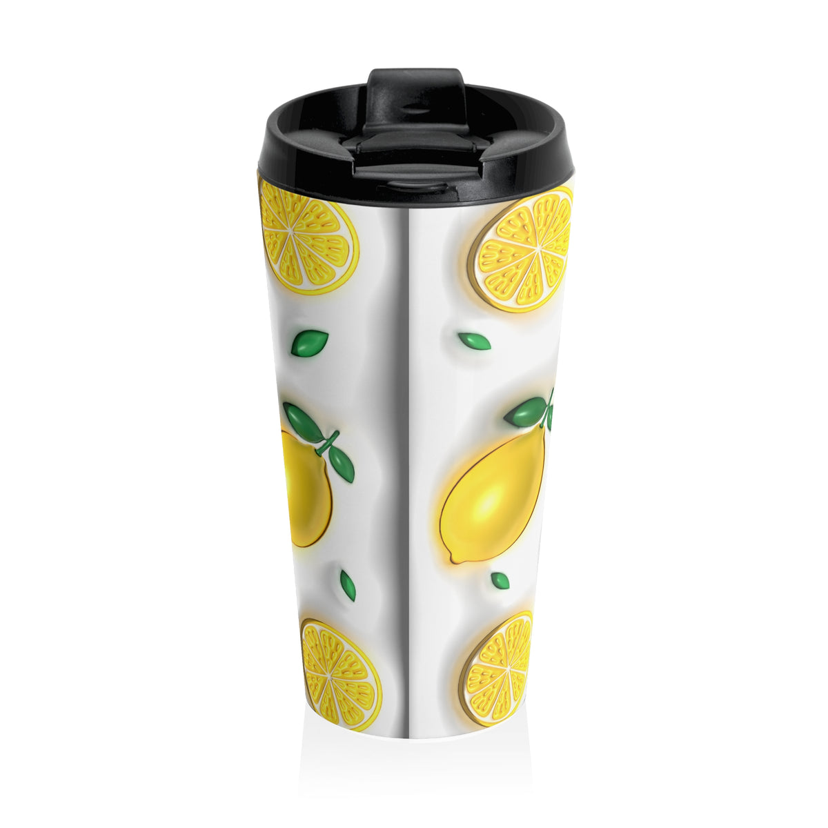 Squeeze the Day Lemon Stainless Steel Travel Mug