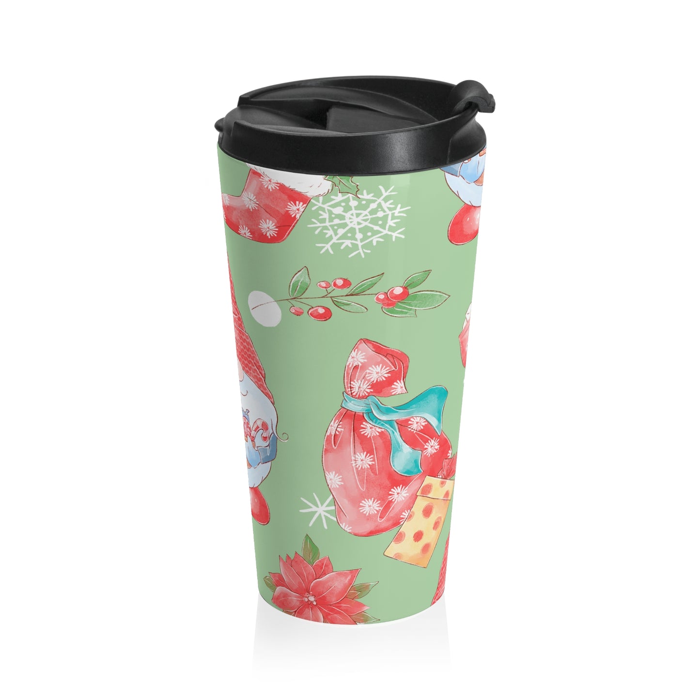 Christmas Gnome Treats Travel Mug