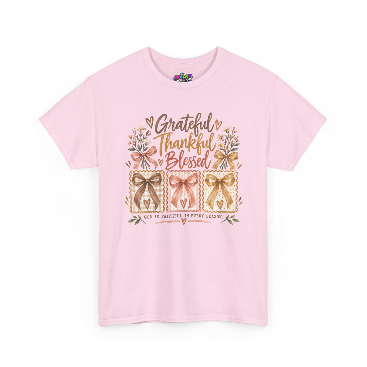 Grateful Thankful Blessed Christian T-Shirt