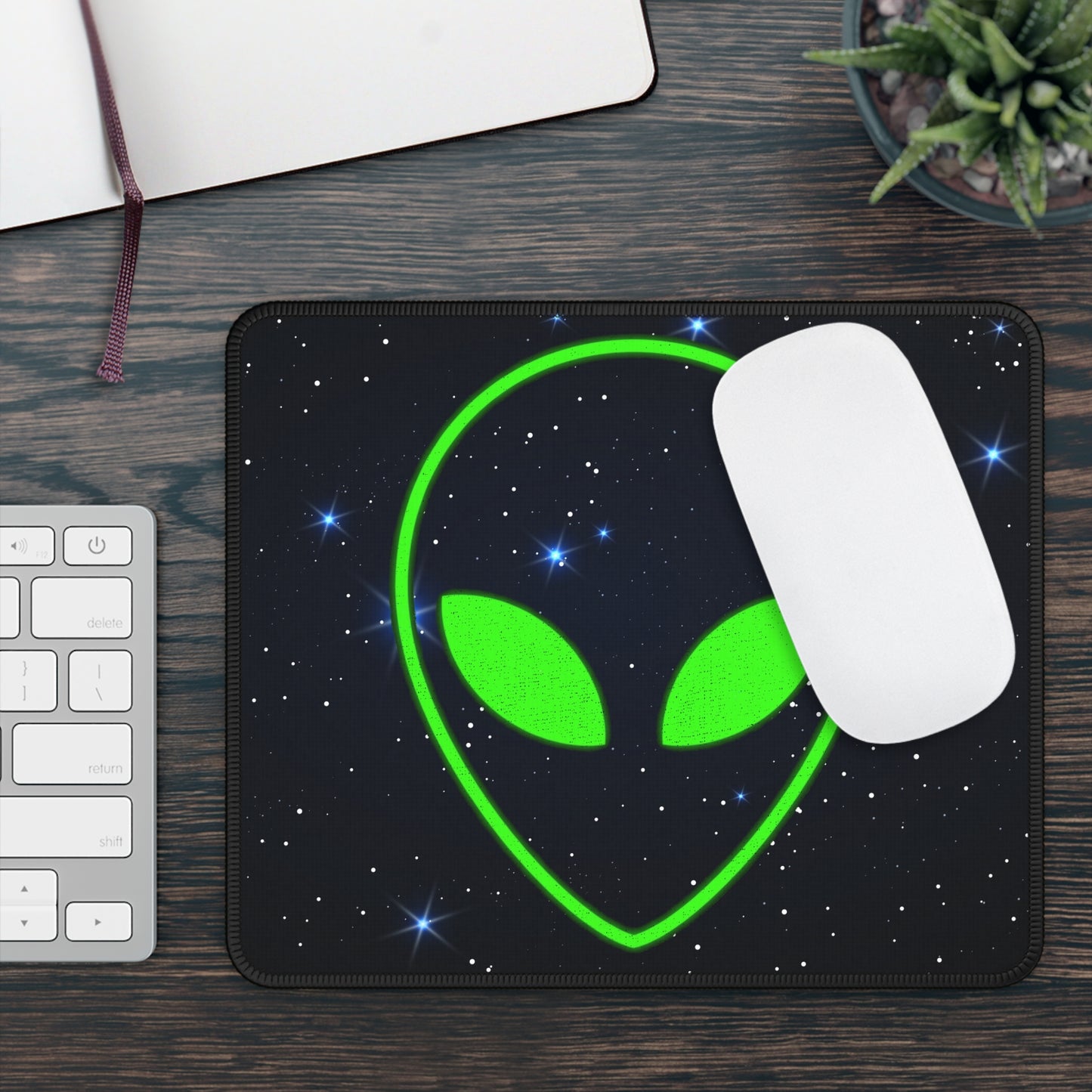 Neon Alien Mouse Pad