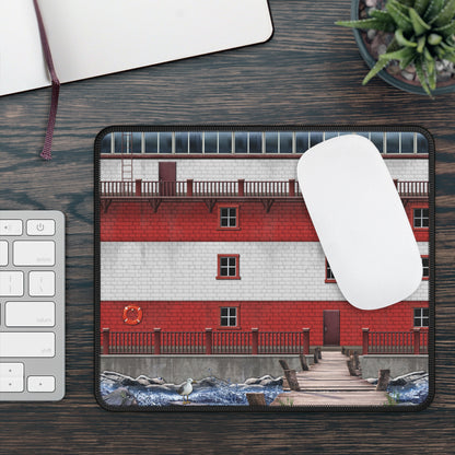 Harbor Dock Scene Mouse Pad