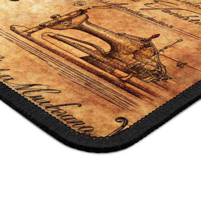 Antique Sewing Blueprint Mouse Pad