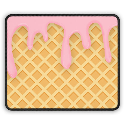 Strawberry Drip Waffle Mouse Pad