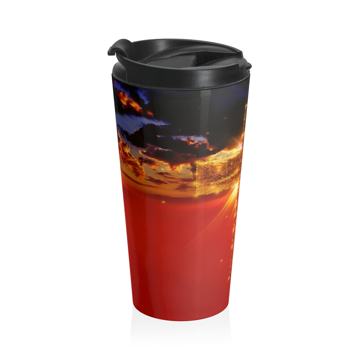 Faith Over Fear Cross Stainless Steel Travel Mug
