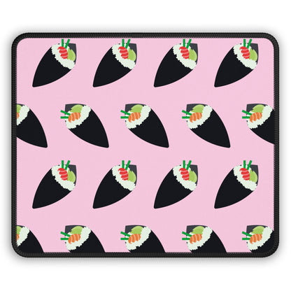 Pink Sushi Roll Pattern Mouse Pad