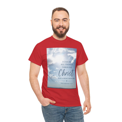 Through Christ Philippians 4:13 Christian T-Shirt