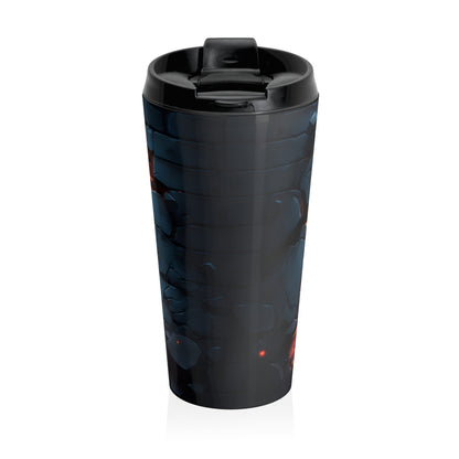 Mischievous Christmas Elf Stainless Steel Travel Mug