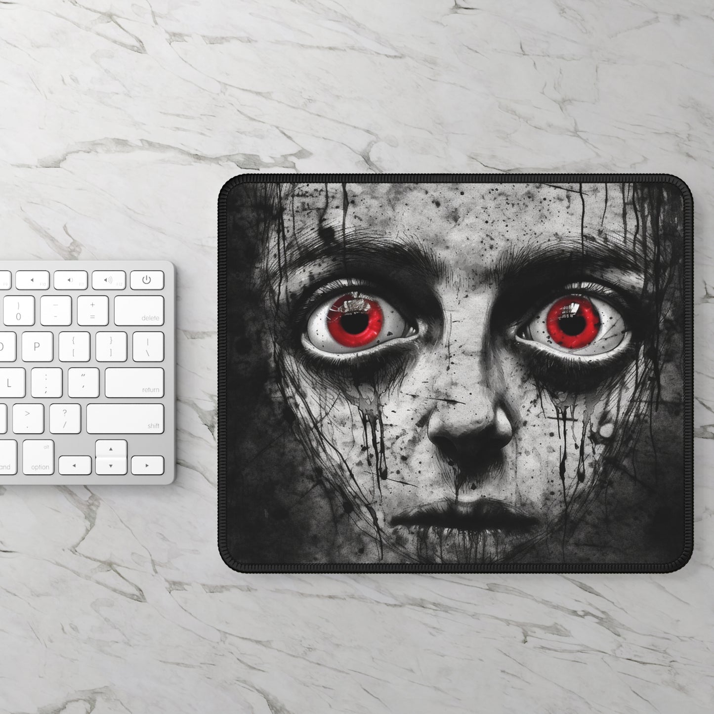 Crimson Eyes Horror Mouse Pad