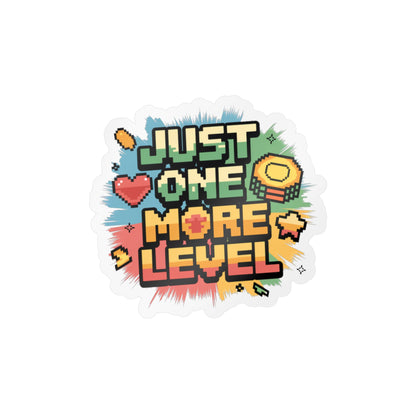 Just One More Level Gamer Kiss-Cut Vinyl Sticker