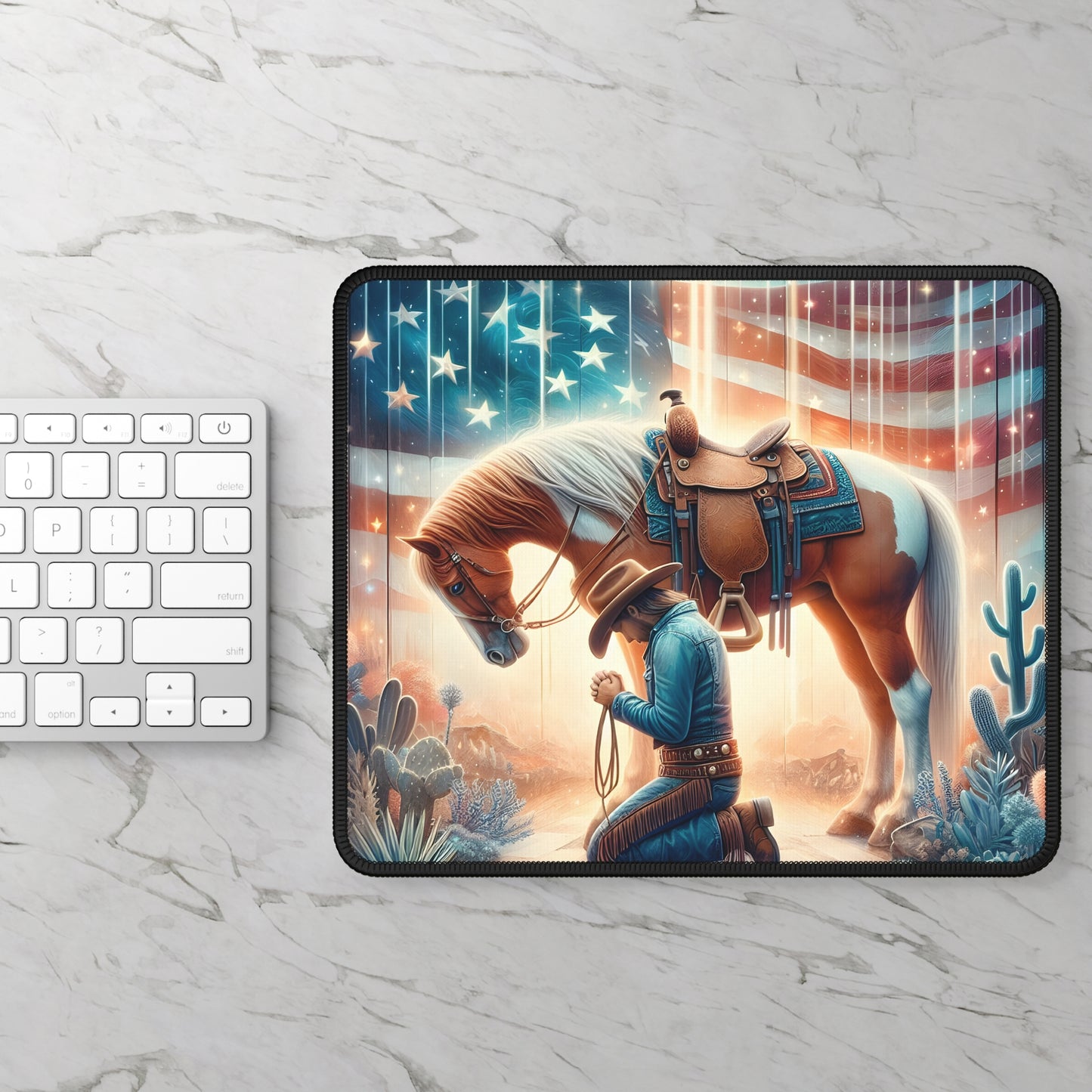 Cowboy Prayer Mouse Pad
