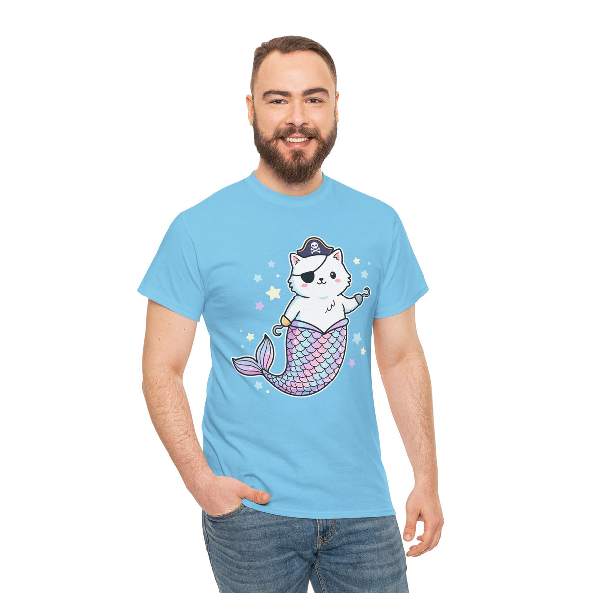 Pirate Mermaid Cat T-Shirt