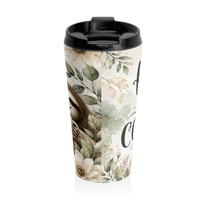 Relax, God Is in Control Sloth Stainless Steel Travel Mug