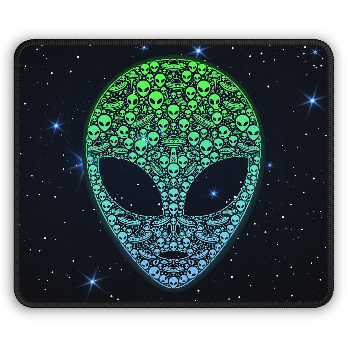 Cosmic Alien Face Mouse Pad