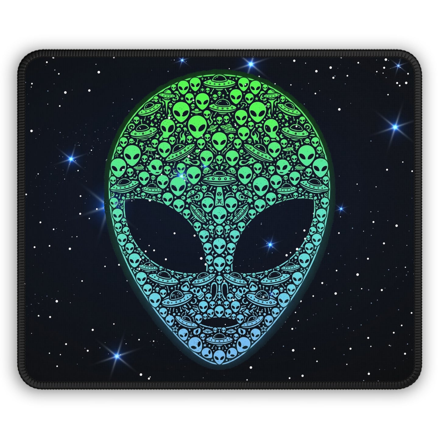 Cosmic Alien Face Mouse Pad