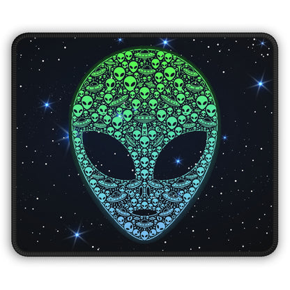 Cosmic Alien Face Mouse Pad