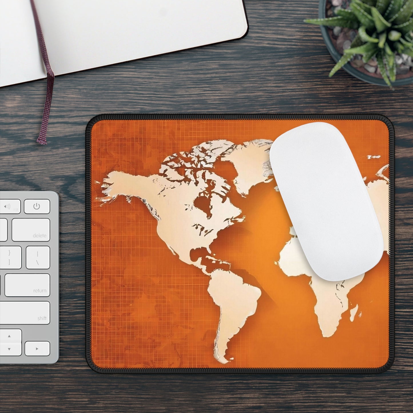 Wanderlust World Map Mouse Pad