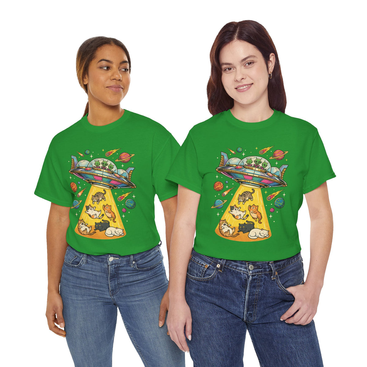 Alien Cat Abduction T-Shirt