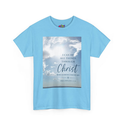 Through Christ Philippians 4:13 Christian T-Shirt