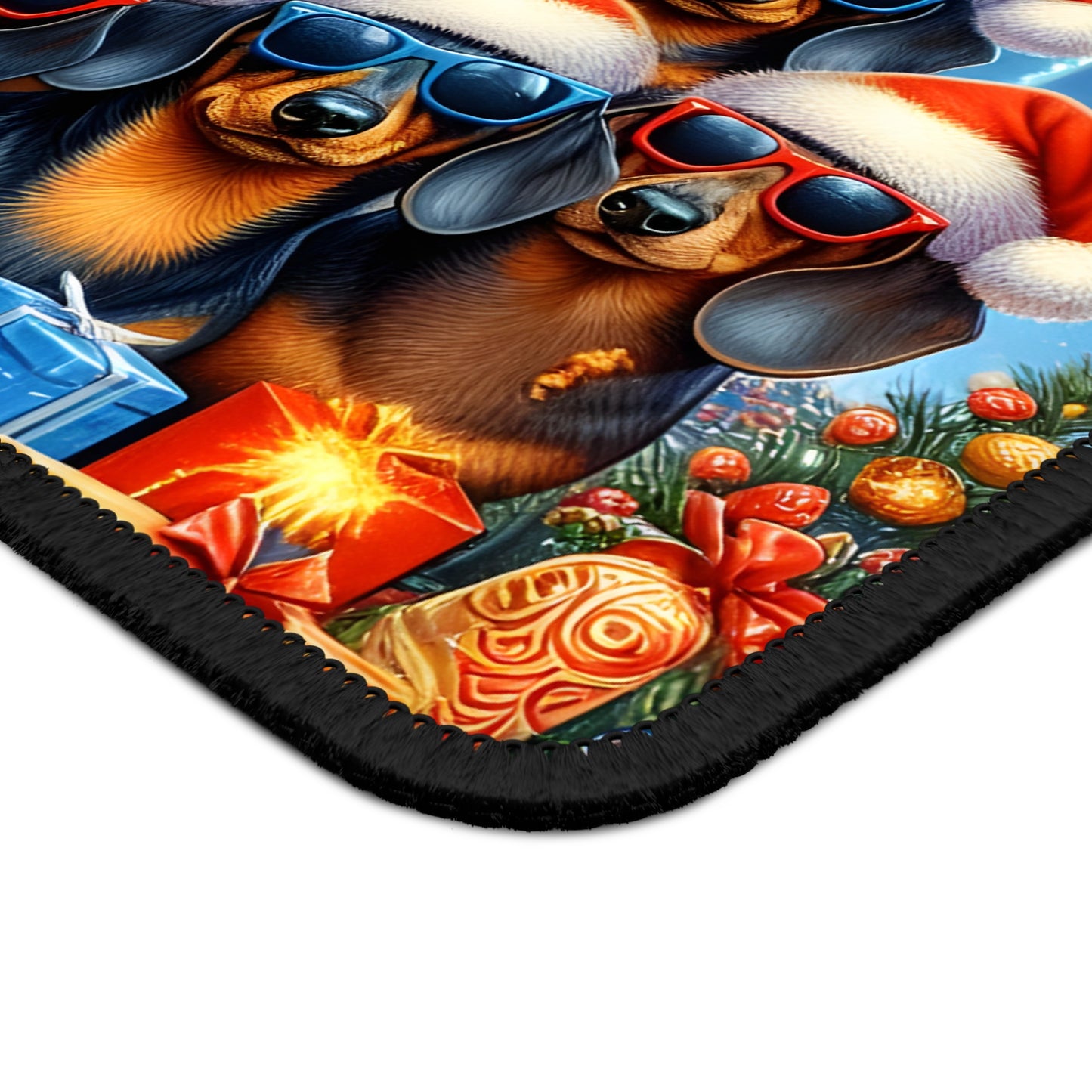 Christmas Dachshund Party Mouse Pad