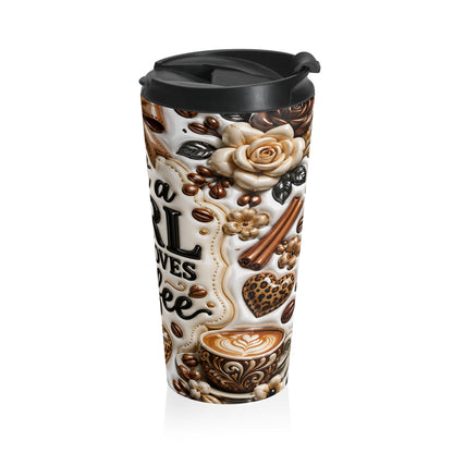 Just a Girl Who Loves Coffee Stainless Steel Travel Mug