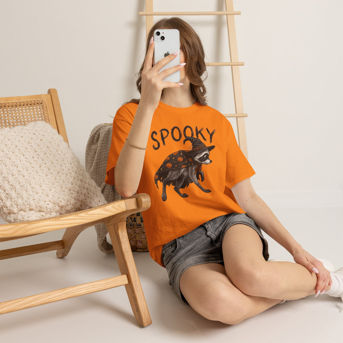 Spooky Raccoon Witch T-Shirt