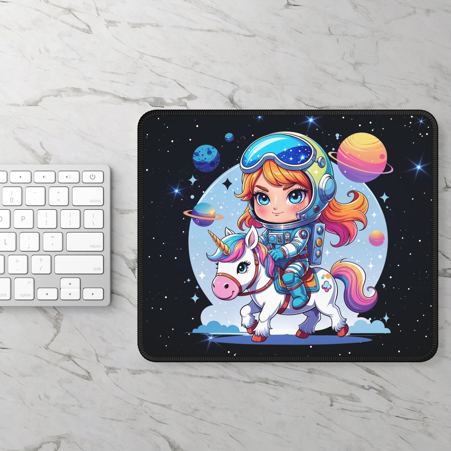 Space Unicorn Adventure Mouse Pad
