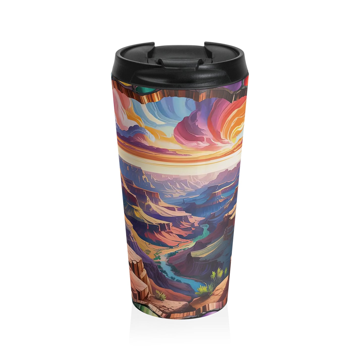 Stained Glass Canyon Mug – 15oz Stainless Steel Travel Cup