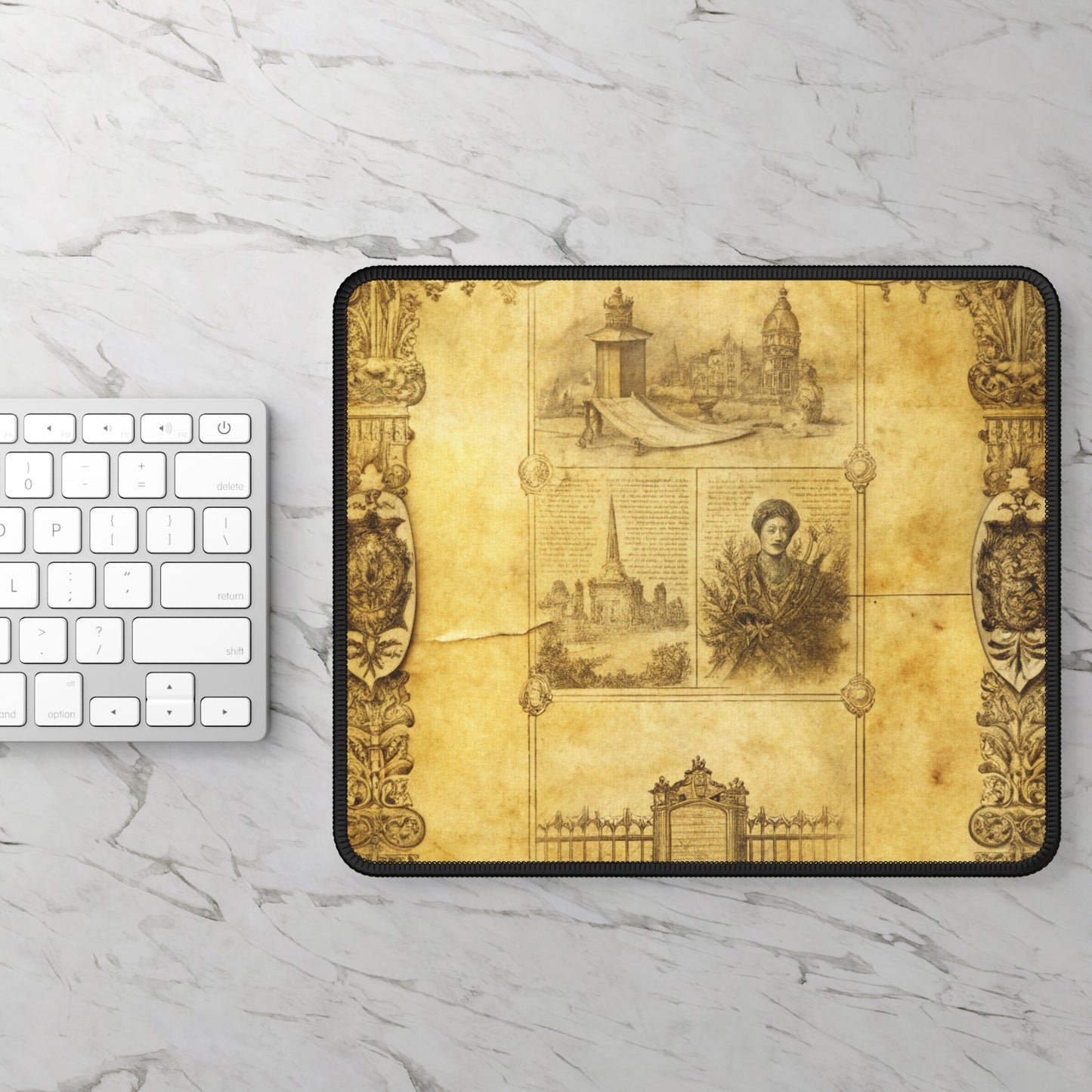 Vintage Victorian Collage Mouse Pad