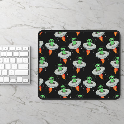 Cute Alien UFO Pattern Mouse Pad