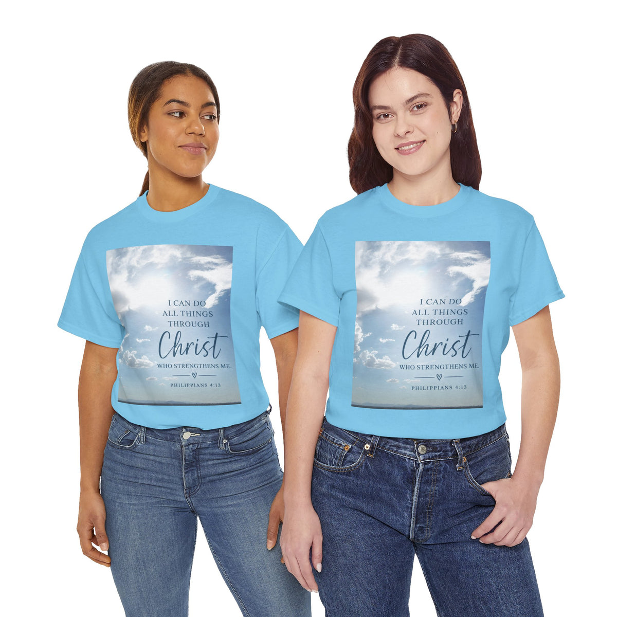 Through Christ Philippians 4:13 Christian T-Shirt