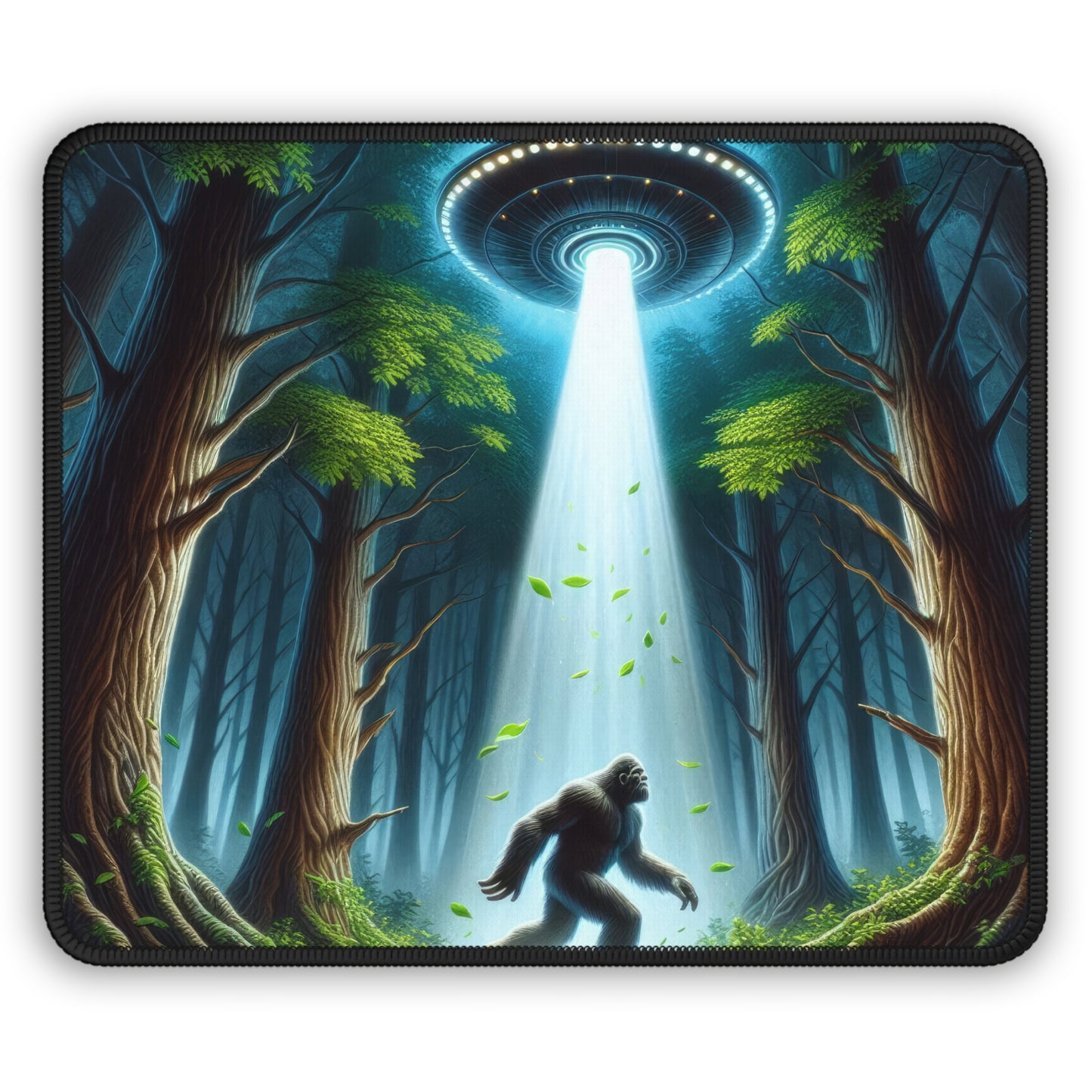 Bigfoot UFO Abduction Mouse Pad