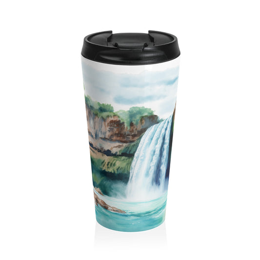 Waterfall Escape Mug – 15oz Stainless Steel Travel Cup