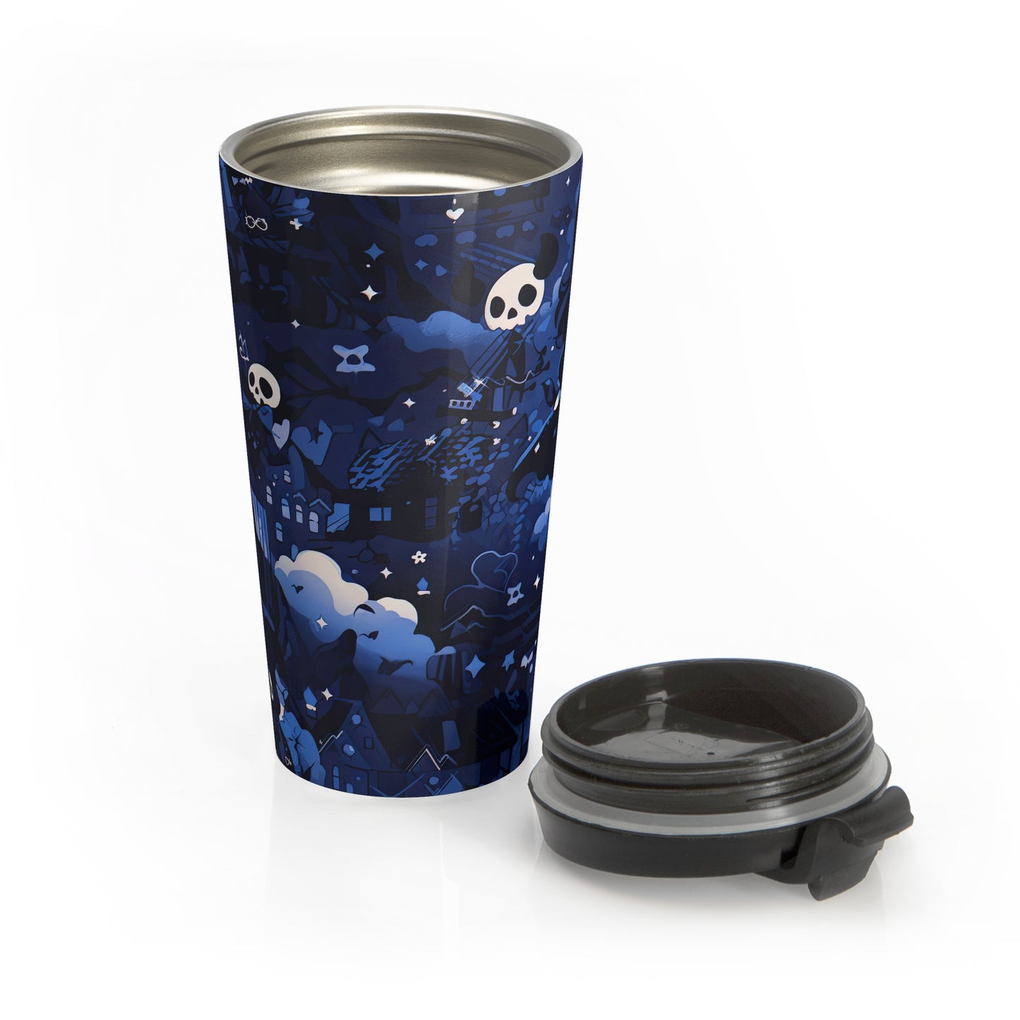 Midnight Skulls Travel Mug
