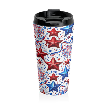 Stars, Stripes & Fireworks Stainless Steel Travel Mug