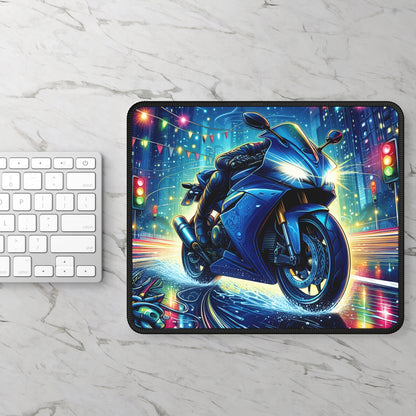 Neon Night Rider Mouse Pad