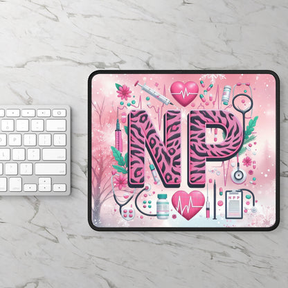 Nurse Practitioner (NP) Pink Leopard Mouse Pad
